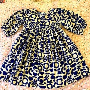 Hanna Andersson blue floral print dress